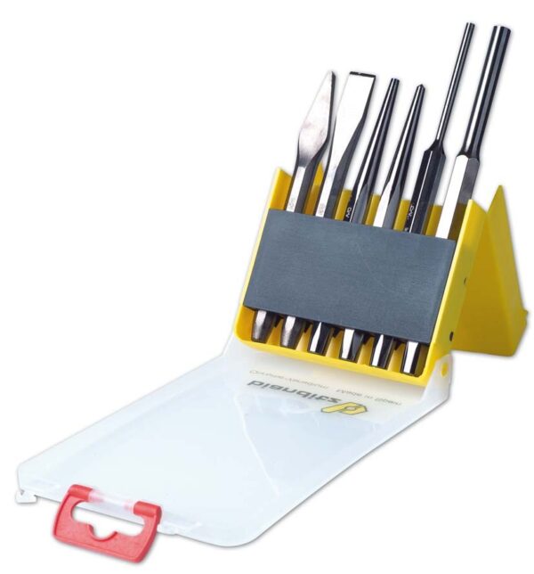 Set Bianditz Bulino, scalpello, punzone centrale 2-4-6-8 mm, scalpello forgiato a freddo, punzone centrale 2-4-6