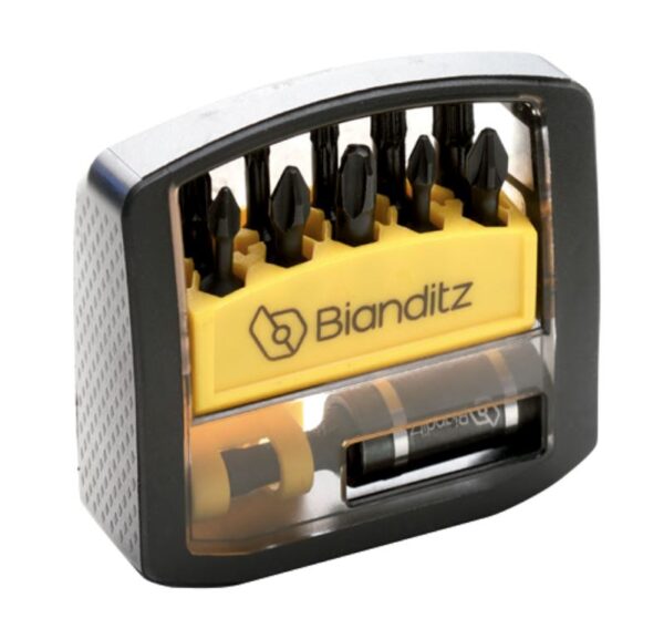 Punte Bianditz Impatto PH 1-2-3 PZ 1-2-3 TX 20-25-30-40 x 25mm + Adattatore 10x60mm 1/4" 1U.